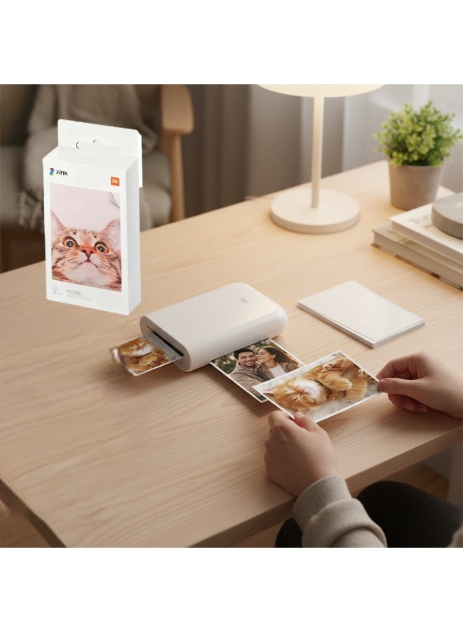 Xiaomi Photo Paper 50 Sheets 3 Inch Double Sided Adhesive Instant Print Paper Vibrant Colors High Detail Compatible with Portable Photo Printers - Image 5