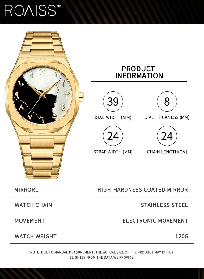 رويس 2 قطعة ساعة كوارتز فاخرة خفيفة الوزن، شاشة عرض تناظرية، ميناء مربع بنقشة تاي تشي مزين بأحجار الراين، ساعة يد فاخرة عتيقة مقاومة للماء، كهدية للرجال والنساء - Image 4