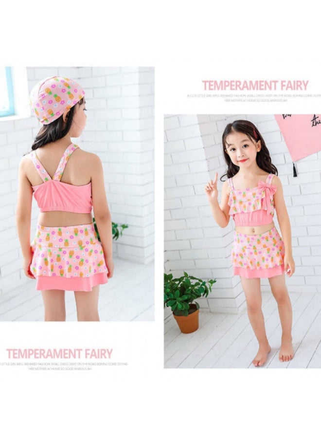 Generic - Five-piece Boxer Shorts Primary School Students Swimsuit Children Girls Swimsuit Girls Middle School Children Girls Kindergarten Style-Color:1212 Yellow Special Big Sale-Size:Size 14 105-115cm 19.5-24kg - Image 1