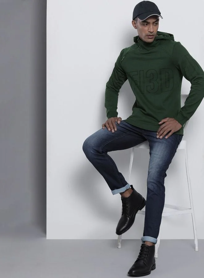The Indian Garage Co  The Indian Garage Co Men Regular Fit Typographic Round Neck Full Sleeves Sweatshirt  | Best Price UAE