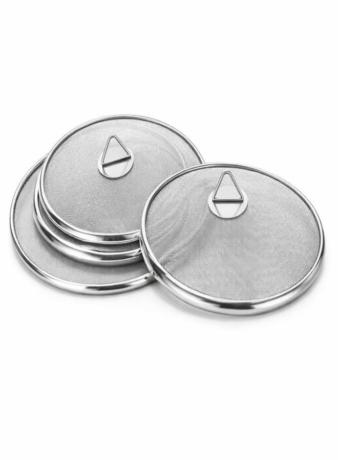 Stainless Steel Mesh Food Cover Set of 4 | Foldable Fly Food Net Cover with Handle | Reusable Food Protector for Kitchen, Dining Table, Outdoor Party | Protect Food from Flies, Insects & Dust - Image 1