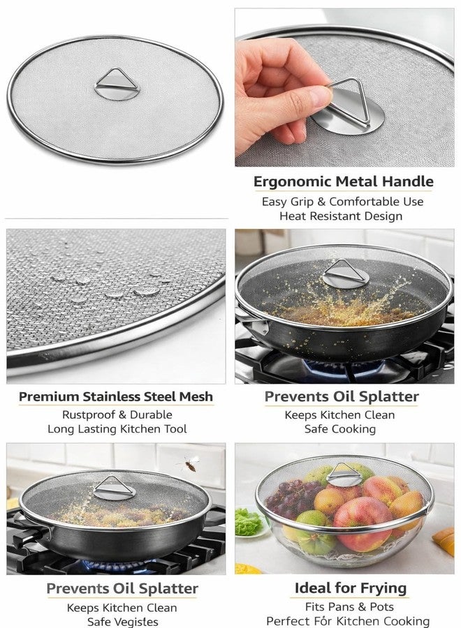 Stainless Steel Mesh Food Cover Set of 4 | Foldable Fly Food Net Cover with Handle | Reusable Food Protector for Kitchen, Dining Table, Outdoor Party | Protect Food from Flies, Insects & Dust - Image 5