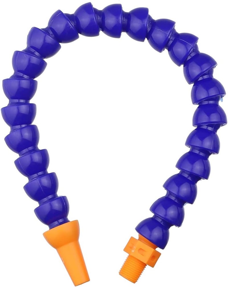 TOPPROS Pack of 10 Round Nozzle 1/8 PT Plastic Flexible Oil Coolant Pipe Hose Blue Orange - Image 2