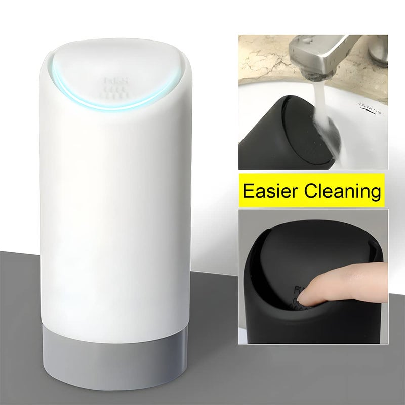 JNNJ Mini Silicone Car Trash Can with Lid - Waterproof and Leakproof Portable Dustbin (White) - Image 3
