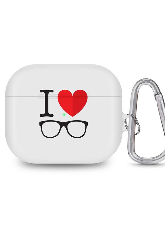 Stylizedd StylePods Case for Airpods 3rd Gen Case With Anti-Lost Keychain - I Love Glasses - Image 1