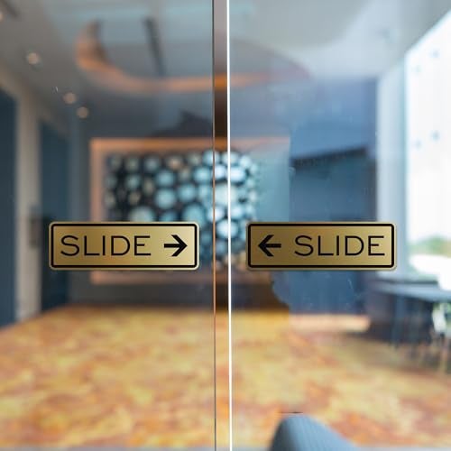 All Quality Classic Slide Door Sign Silver Small 1 Pack - Image 3