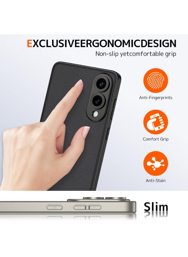 عام غطاء متوافق مع سامسونج جالاكسي إس 25 إيدج، غلاف جلدي مضاد للخدوش وحماية من السقوط، فتحات دقيقة، غلاف هاتف فائق النحافة وخفيف الوزن لإس 25 إيدج. - Image 4