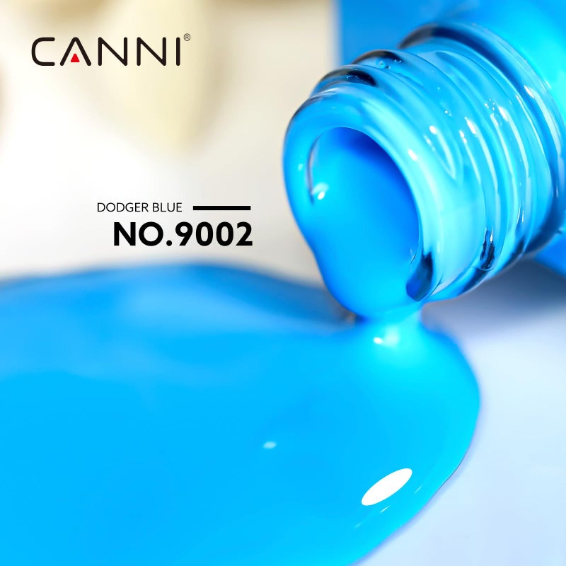 CANNI Blue Gel Nail Polish, 1Pcs Bright Blue Gel Polish Color High Gloss Soak Off U V Nail Manicure Salon DIY - Image 2