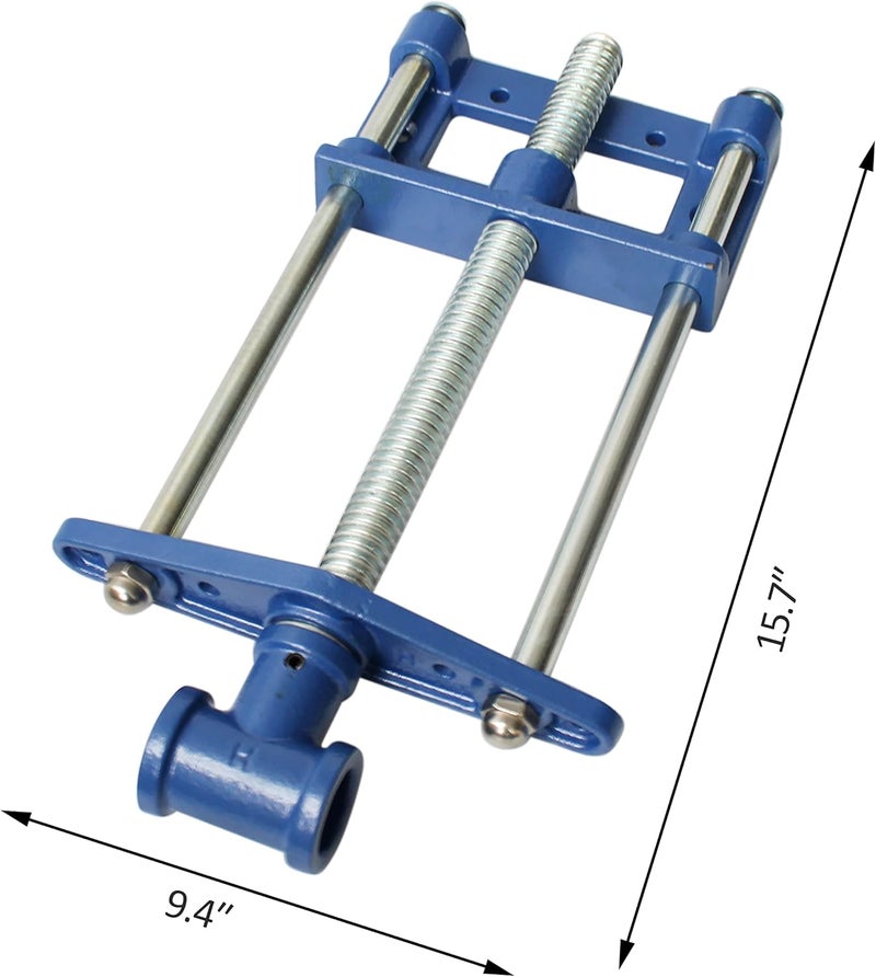 HFS (R) 10.5 Inch Heavy Duty Front Screw Woodworking Bench Vise for Workbench, Chrome Plating Leg Vise Hardware - Image 2
