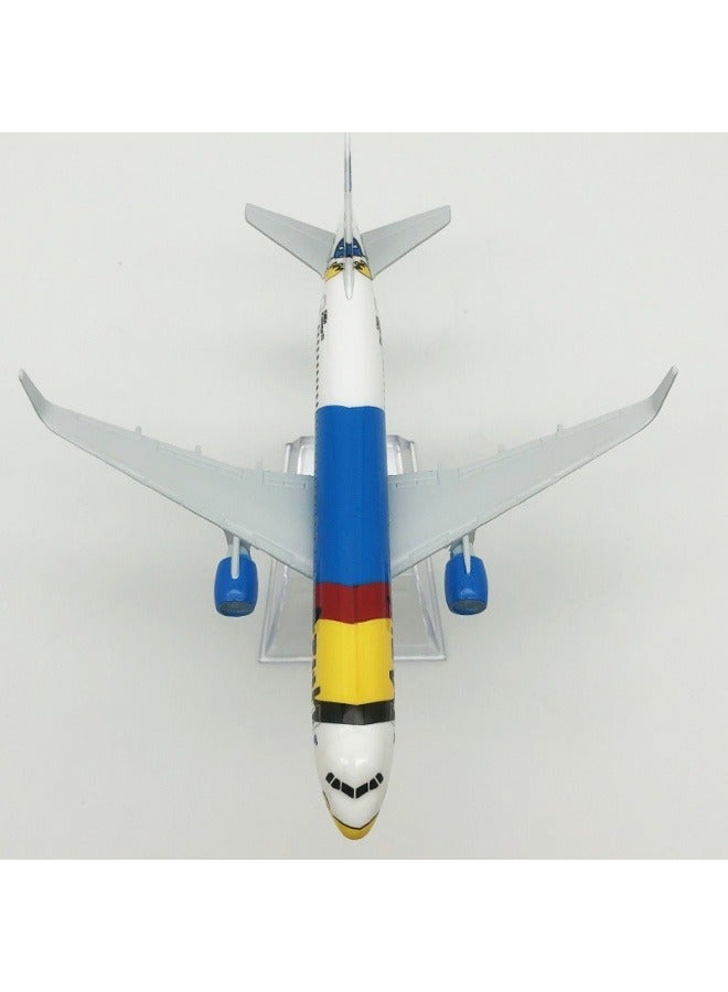 عام 16cm سبيكة طائرة منضدية عرض نموذج 1: 400 مقياس دونالد بطة A320 طائرة نموذج الديكور اللعب الأثاث زينة مجموعة الهدايا - Image 3