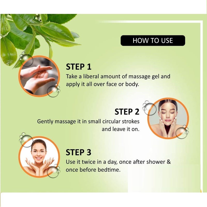 LUSTER جل تدليك لتفتيح البشرة | يساعد على تفتيح وإضاءة البشرة | جل تدليك للوجه والجسم | للنساء والرجال | لجميع أنواع البشرة | خالي من البارابين والكبريتات - 500 مل - Image 4