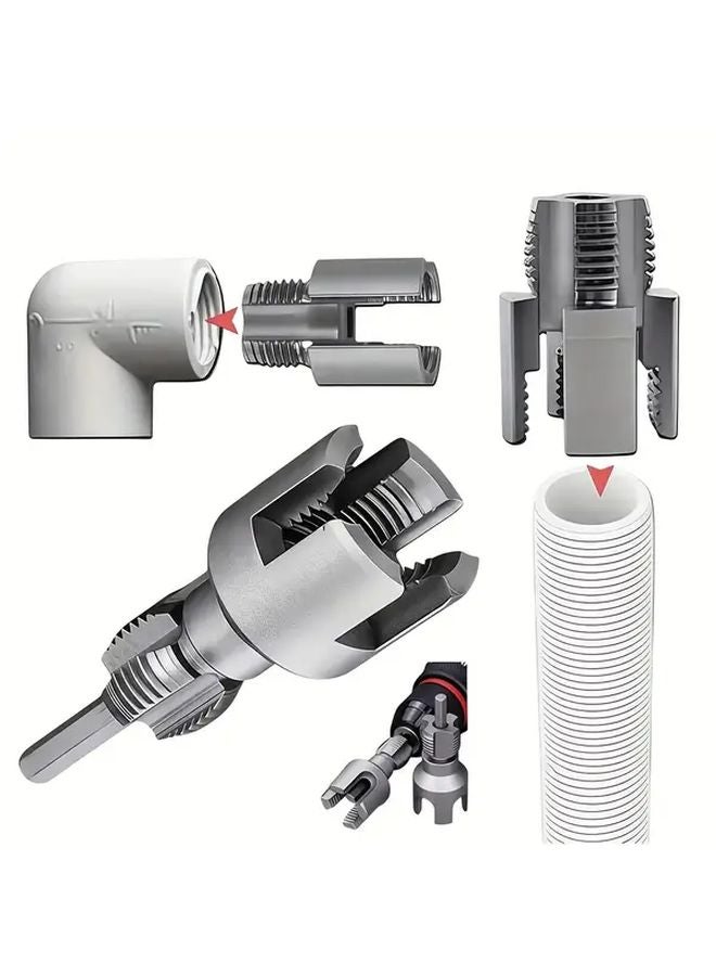 2pcs Set 1 2 Inch PPR Pipe Threader Tool with Internal External Tap and Die Cutter - Image 2