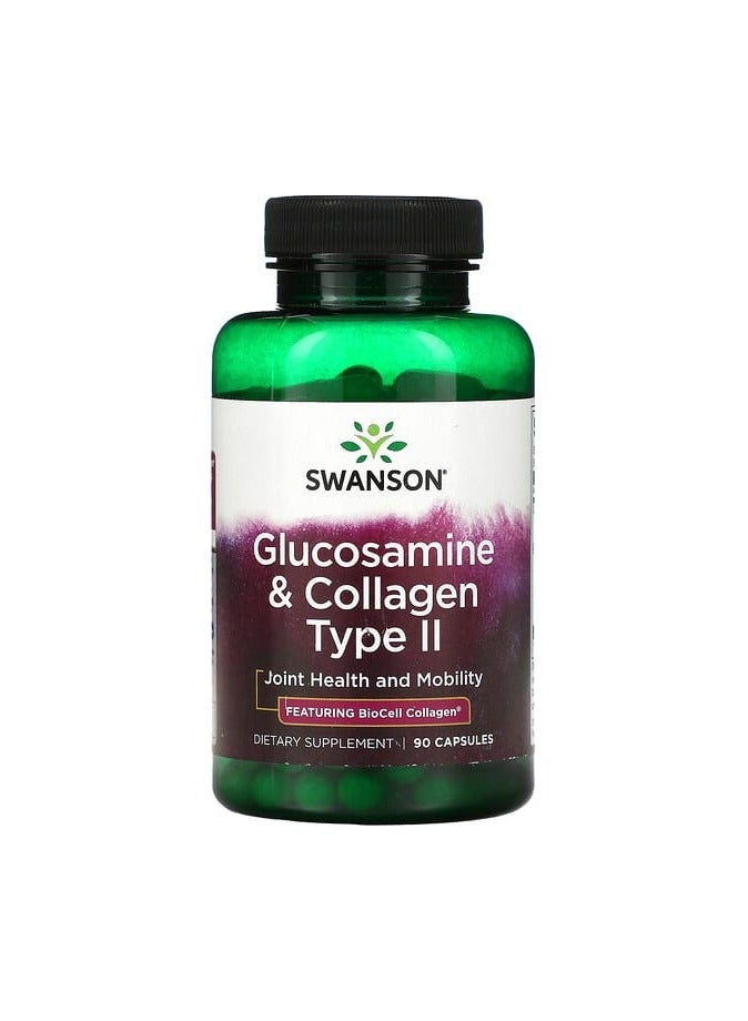 SWANSON غلوكوزامين وكولاجين نوع II، 90 كبسولة