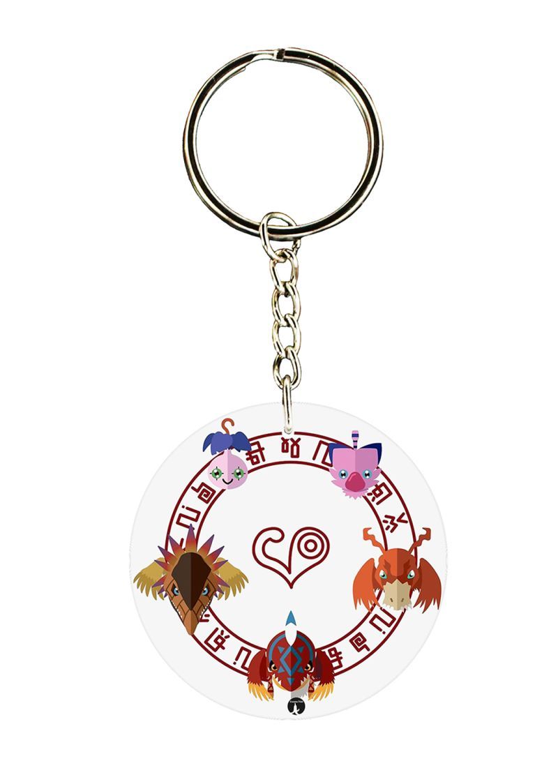 Anime Digimon Printed Keychain