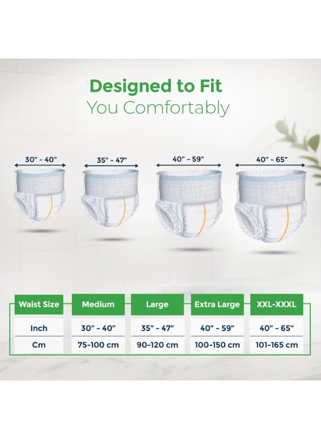 Karein Classic Adult Diaper Pant M Size, Medium, Waist, 10 Unit, Long Protection Hour, Unisex, Quick & Even Absorption, Anti-Bacterial, Leakproof, Odour Control, Wetness Indicator - Image 4