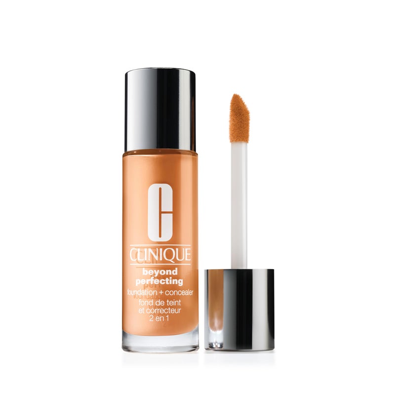 Clinique Beyond Perfecting Lightweight Liquid Foundation Concealer For Dry Combination to Oily Skin Types Full Coverage Natural Matte Finish Ginger 1 Fl Oz