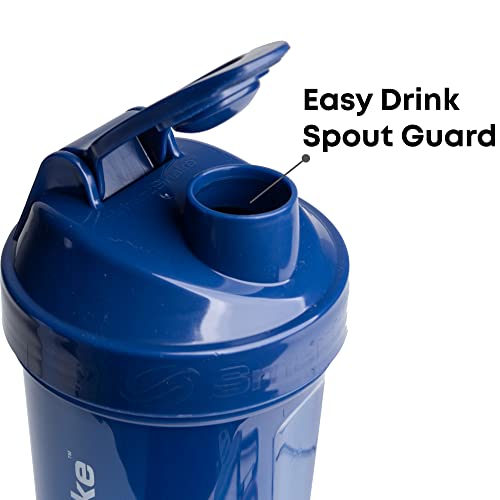 Smartshake Lite Protein Shaker Bottle 1000ml | Leakproof Gym Shaker Drink Bottle for Protein Shakes | Clear Polypropylene Water Bottle, BPA Free Protein Powder Shaker Cup for Men & Women, Navy Blue - Image 4