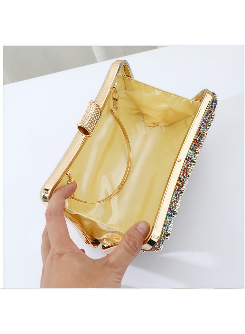 Tiokkss Diamond-Quilted Colorful Evening Clutch - Luxury Fashion Handbag for Women​  - Image 4