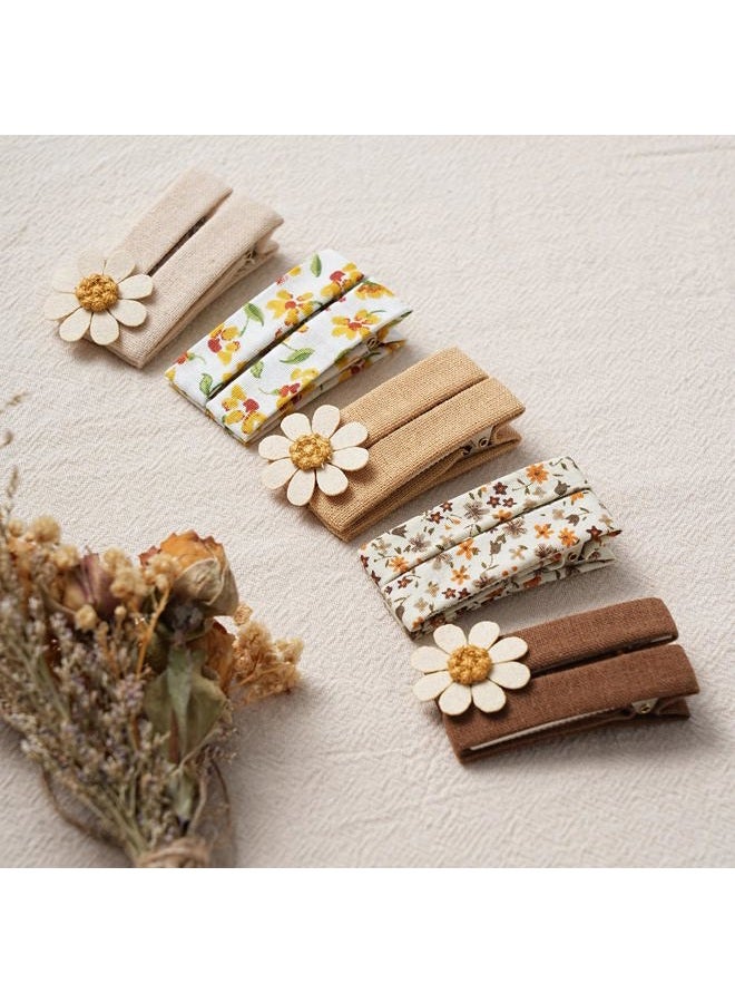Fancy Clouds flower butterfly Hair Clips for Girls, 20Pcs Fully Lined Alligator Clips for Fine Hair, Handmade Hair Accessories and Barrettes for Baby Toddler Kid School Girls - Image 2