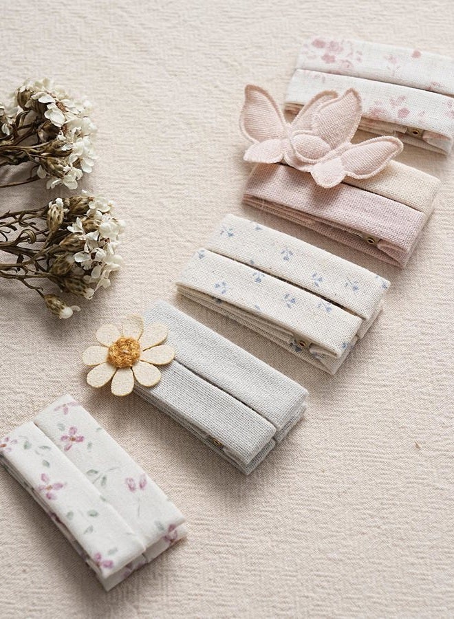 Fancy Clouds flower butterfly Hair Clips for Girls, 20Pcs Fully Lined Alligator Clips for Fine Hair, Handmade Hair Accessories and Barrettes for Baby Toddler Kid School Girls - Image 3