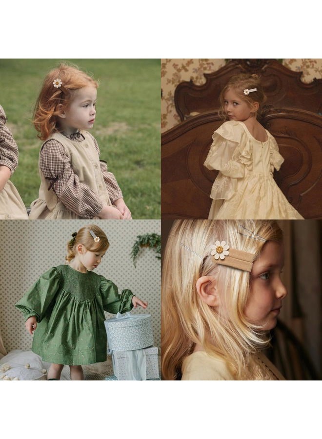 Fancy Clouds flower butterfly Hair Clips for Girls, 20Pcs Fully Lined Alligator Clips for Fine Hair, Handmade Hair Accessories and Barrettes for Baby Toddler Kid School Girls - Image 1