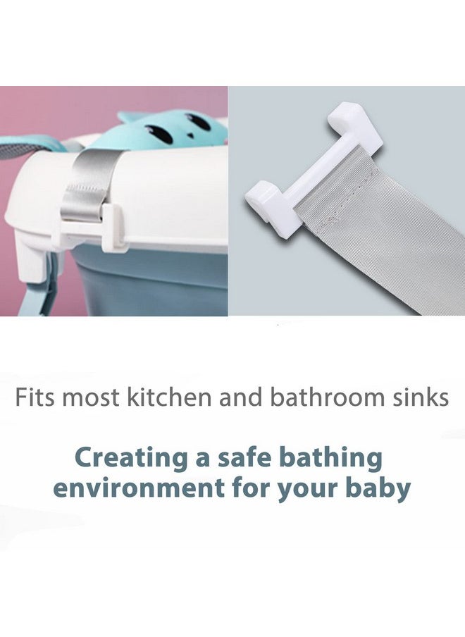 YOSOO Baby Bath Tub Pad, Adjust Strap Soft Floating Tub Pillow Sink Bath Cushion, Give Baby Extra Support and Comfort While Bathing (2)  - Image 4