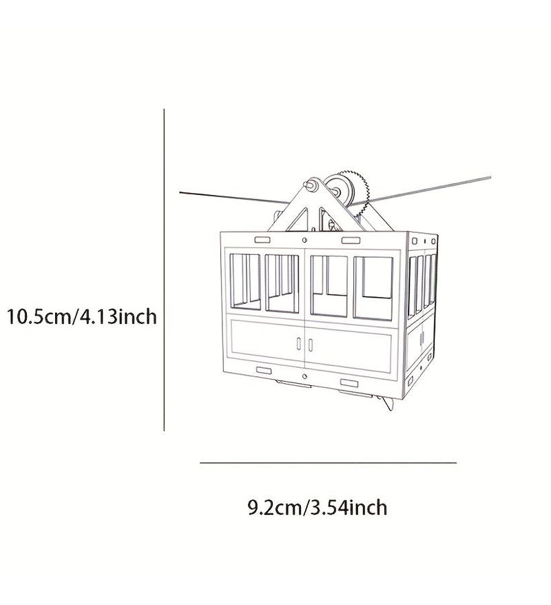 Wooden Tourist Cable Car Model Kit Steam Educational Science Experiment Handmade Material Set Enhance Thinking Ability And Enjoyment Perfect Gift - Image 2