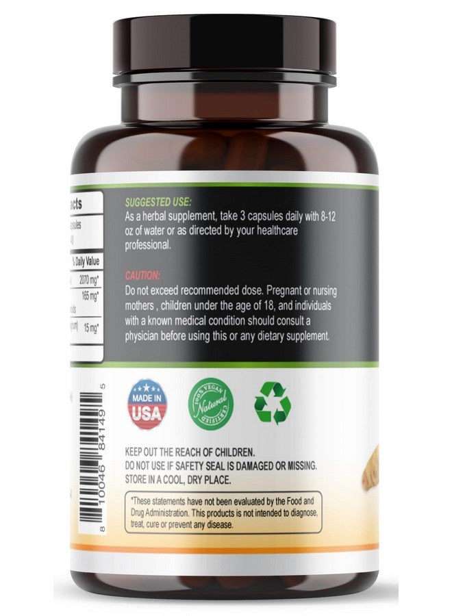 Viva Doria فيفا دوريا كركم كركمين مع مستخلص الفلفل الأسود 2250 ملغ، 95% كركمين موحد - فلفل أسود لأقصى امتصاص، 120 كبسولة نباتية - Image 2