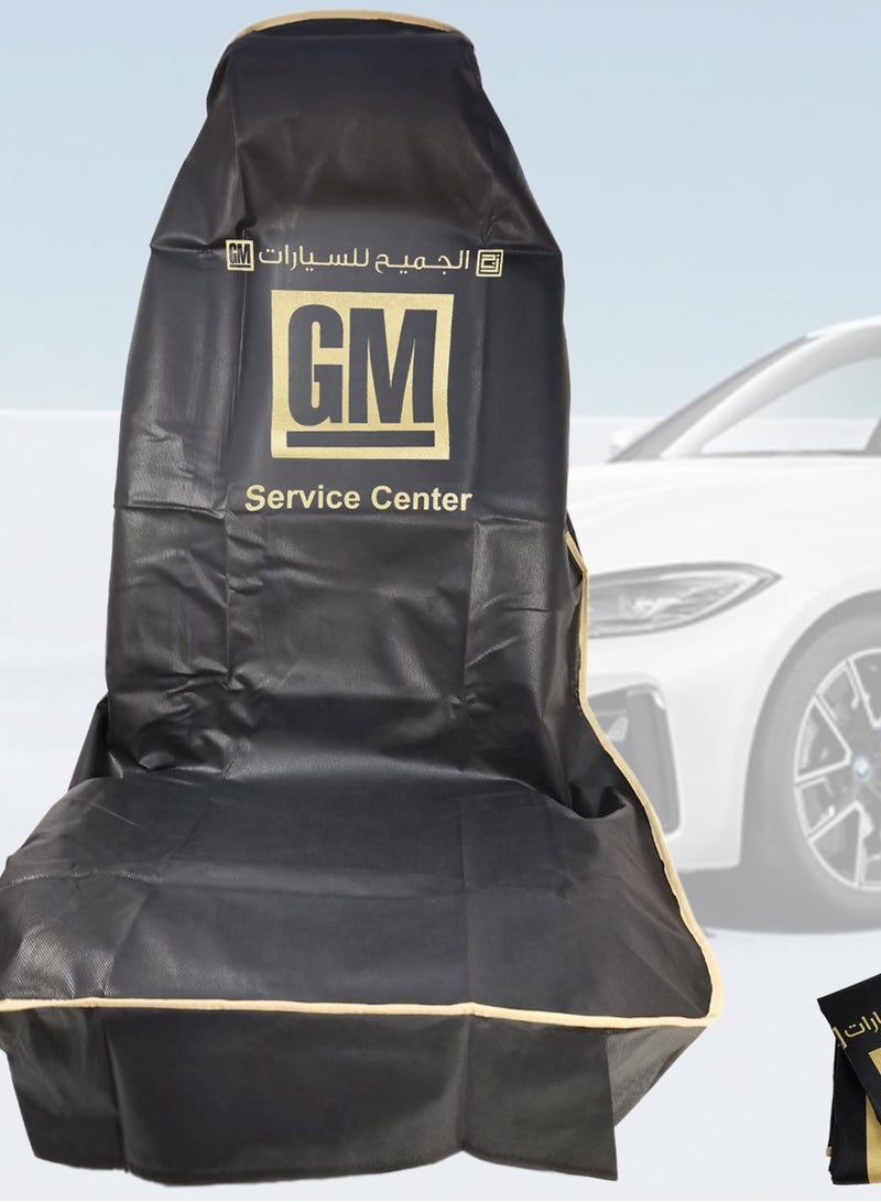 GM Service Center Universal Car Seat Protection Cover Set 2 Pcs Black Beige Non Woven Front Seat Covers Dust Dirt Protection Seat Protector Reusable Workshop Service Center Seat Guard Universal Fit for Cars SUVs Vans Pickup Trucks . - Image 5