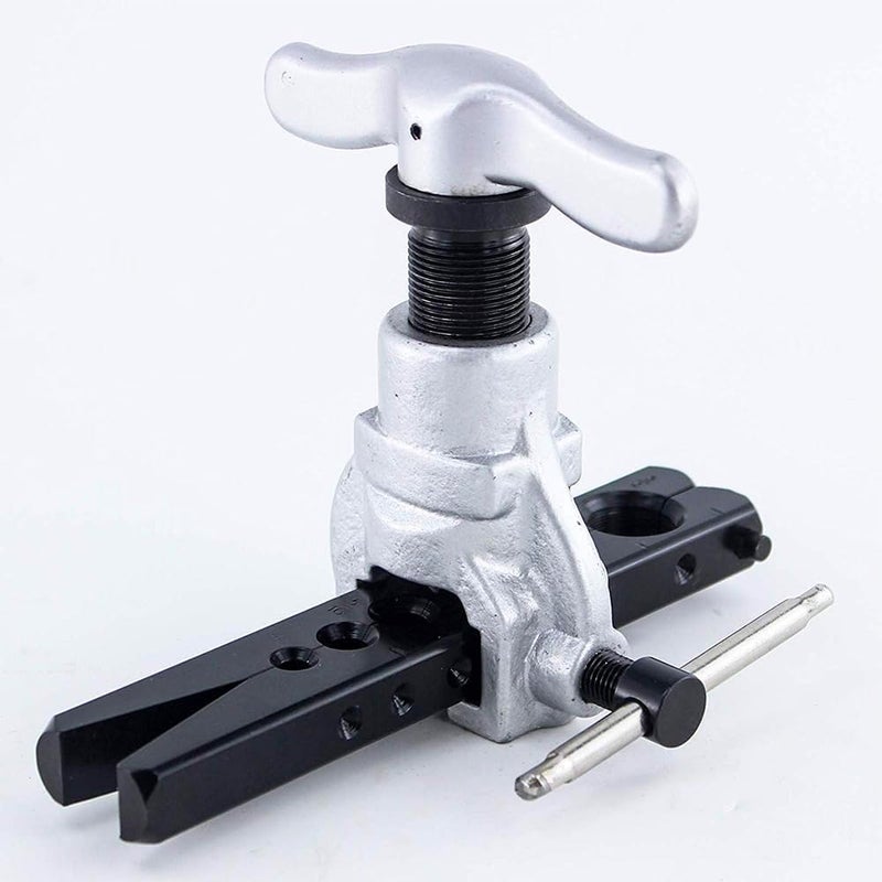 UPTODATETOOLS 45Degree Heavy Duty Ratchet Eccentric Flaring Tool Kit for Copper Tubing 1434 with Durable Steel Alloy Forged Iron Cone Includes Clamp Cutter Deburrer Storage Case - Image 2