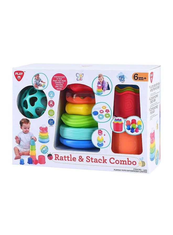 PLAYGO مجموعة بلاي جو للجرس والتكديس - لعبة تكديس حسية مكونة من 10 قطع - Image 2