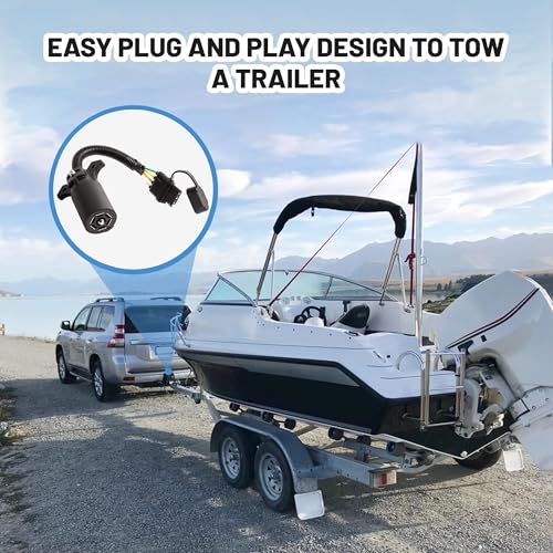 Oyviny 7 Way to 4 Way Trailer Plug Adapter, RV Blade 7 Pin Round to 4 Pin Flat Trailer Light Adapter 11.6 Inches - Image 4