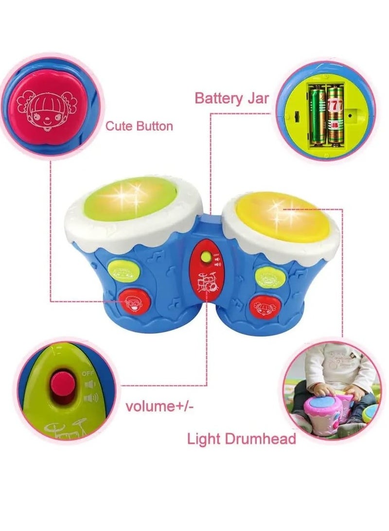 MUMS PLANET Musical Drum Kids Toys for Kids with Dual Drum, 4 Sound Modes, Music, Light | Musical Instruments Toys for Kids | Educational Musical Toy Drums for Kids Gift Toddlers 1 2 3 4 Years Boys Girls-Children's games - Music games - Image 3