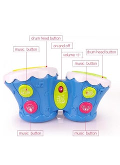 MUMS PLANET Musical Drum Kids Toys for Kids with Dual Drum, 4 Sound Modes, Music, Light | Musical Instruments Toys for Kids | Educational Musical Toy Drums for Kids Gift Toddlers 1 2 3 4 Years Boys Girls  - Image 2