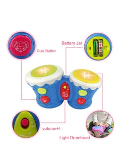 MUMS PLANET Musical Drum Kids Toys for Kids with Dual Drum, 4 Sound Modes, Music, Light | Musical Instruments Toys for Kids | Educational Musical Toy Drums for Kids Gift Toddlers 1 2 3 4 Years Boys Girls  - Image 4