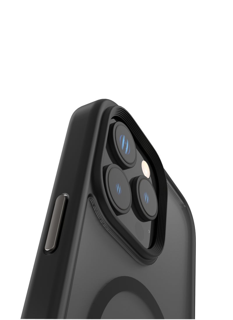 LEVELO - MagSafe Matte Solo Case for iPhone 16 Pro with Impact-Resistant Corners/ 3H Scratch Resistance/ Matte TPU Bumper Lightweight & Hybrid Design - Black - Image 1