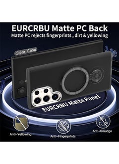 Generic Compatible with Magnetic Samsung Galaxy S23 Ultra Case with 360 Rotation Magnetic Invisible Stand Compatible with MagSafe, Translucent Matte Backfor Samsung Galaxy S23 Ultra (2023) 6.8" Cover-Black  - Image 5