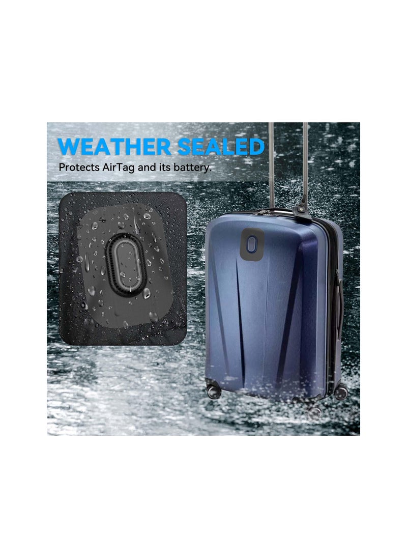 SYOSI Fabric Holder Case for Galaxy SmartTag2, 2Pack Secure & Discreet, Full protection Galaxy Smart Tag 2 Holder with 3M Adhesive Sticker for Luggage,Camera Bags, Backpacks & Purses etc.(Black&Blue)  - Image 4