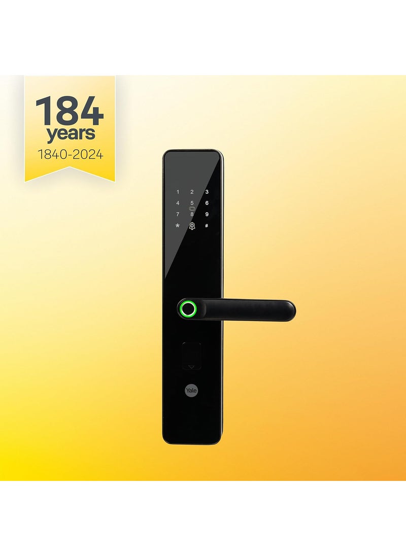 Yale Yale YDME 100 NxT Smart Door Lock with Biometric Pincode RFID Card Mechanical Keys Color Black for Home Office Free Installation  - Image 2