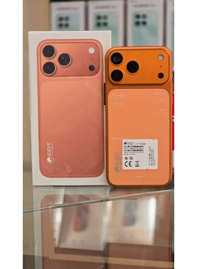 CCIT X17 Pro Max 5G Smartphone with 8GB RAM, 256GB Storage, Android 15- Cosmic Orange - Image 1