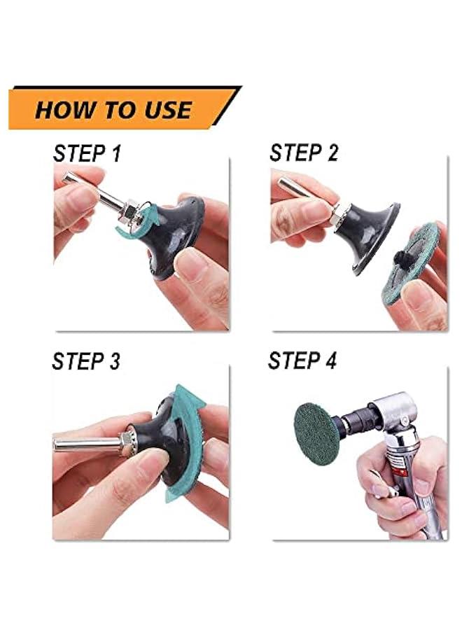 48pcs Sanding Disc 2 Inch Quick Change Discs for Die Grinder with 1/4'' Holder Surface Conditioning Disc - Image 3