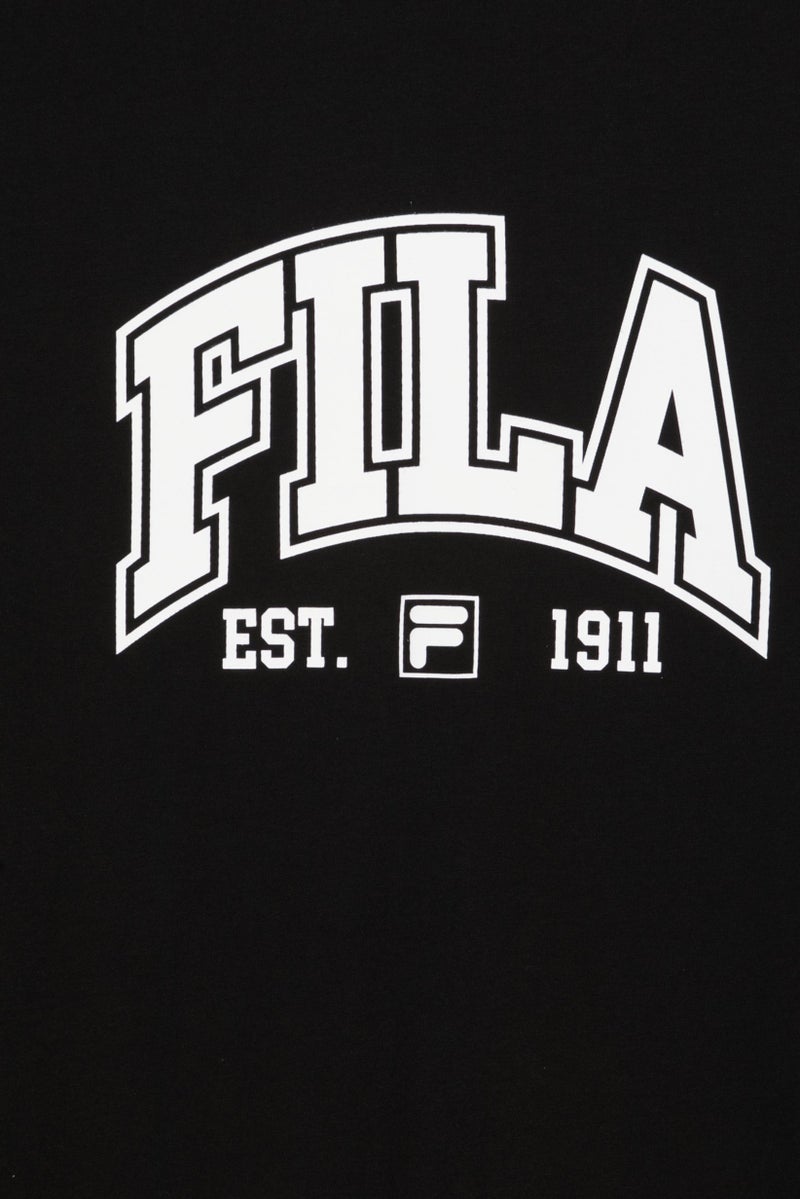 FILA Men Sportswear Fit Short Sleeve Outdoor T-Shirt, Black - Image 5