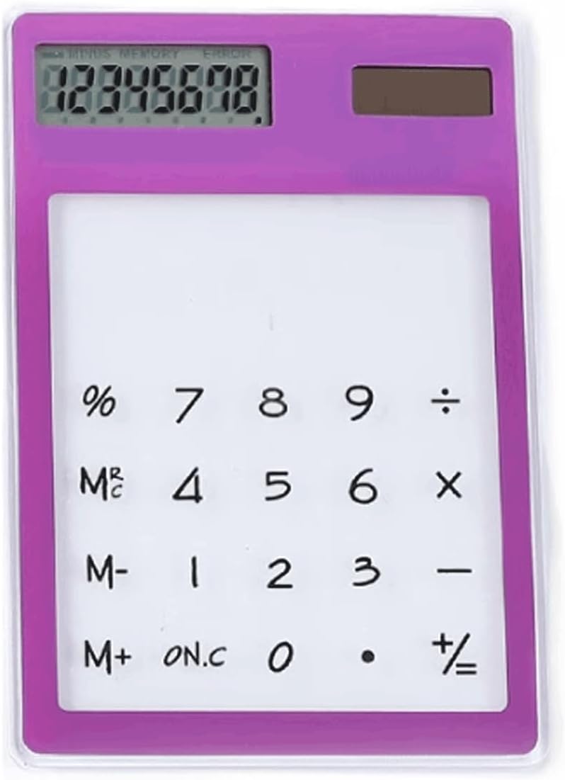 Portable Small Calculator Transparent Calculator Solar Calculator Student Creative Calculator Cute Calculator Sensitive - Image 1