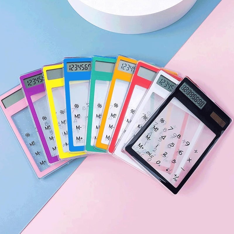 Portable Small Calculator Transparent Calculator Solar Calculator Student Creative Calculator Cute Calculator Sensitive - Image 3