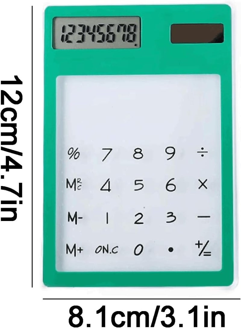 Portable Small Calculator Transparent Calculator Solar Calculator Student Creative Calculator Cute Calculator Sensitive - Image 2