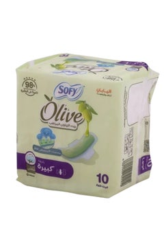 Sofy Sofy feminine pads with moisturizing olive oil Large 10 pads  - Image 2
