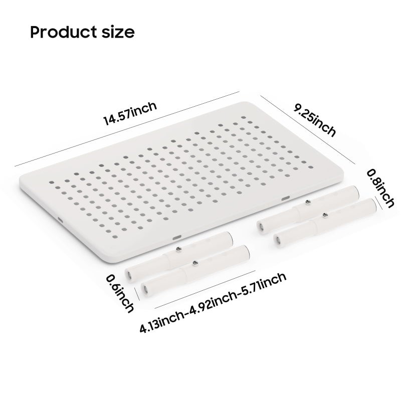 WSOWX â€ŒAdjustable Automatic Cat Feeder Stand - Non-Slip Elevated Holder for Cats/Puppies, Fits Most Automatic Feeders & Water Dispensers, White(Holder ONLY) - Image 4