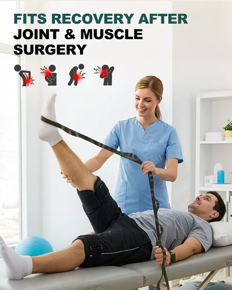 Trideer Stretching Strap Yoga Strap Physical Therapy for Home Workout, Exercise, Pilates and Gymnastics, 10 Loops Non-Elastic Stretch Bands with Aesthetic Packaging for Women & Men (Black) - Image 4