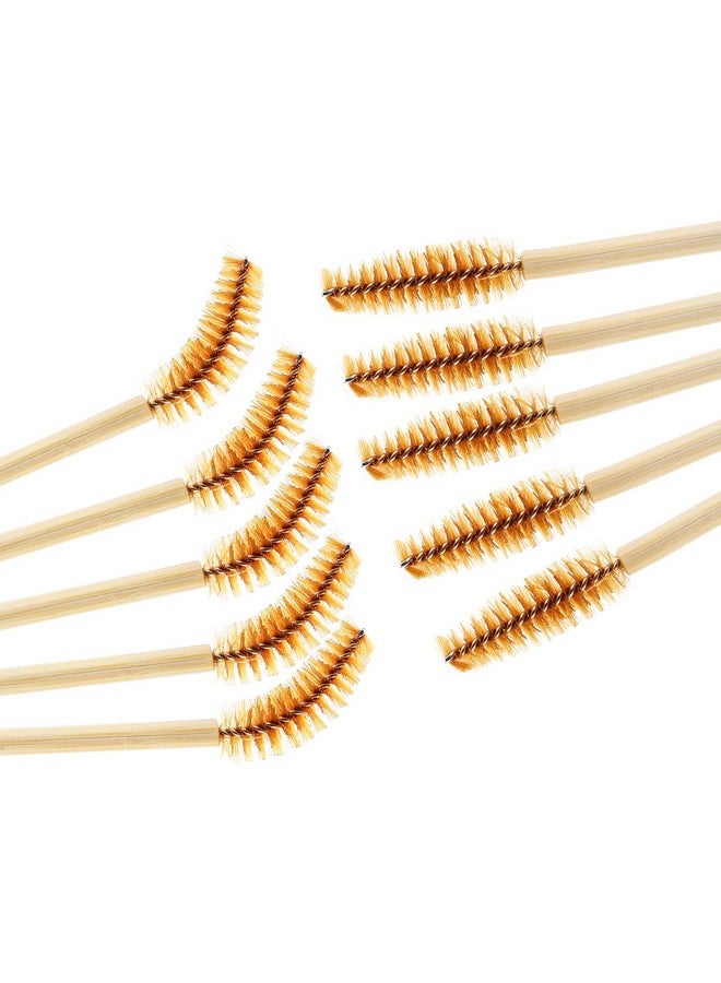 Tbestmax 150 Disposable Mascara Wands Eyelash Brush Spoolies For Eye Lash Extension Eyebrow Bamboo Stick Brown  - Image 4