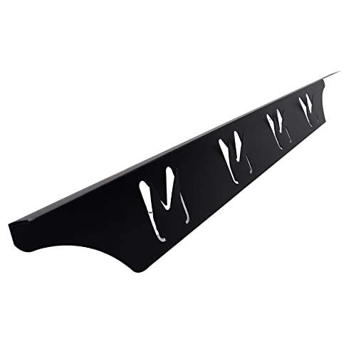 MEANHDAG Black Stove Gap Cover Range Gap Filler, Counter Trim Kit Between Stove and Counter, Aluminum Don't Melt Like Silicone, For 1/32” to 5/8” Gap, Adjustable Length 23” to 25.4”, Left and Right 2 PCS - Image 1